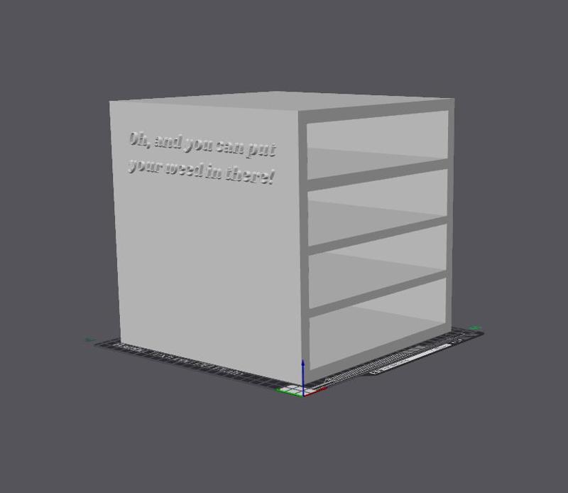 Oh, and you can put your weed in there paper organizer 
