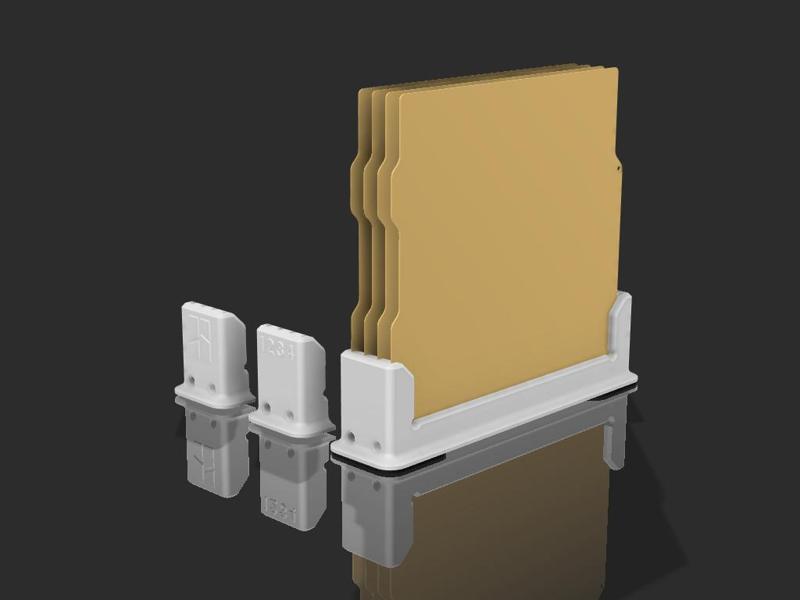 A1 Mini Build Plate Stable Stand Holder with Plain, Numbered and Multi-Color Bambu Lab Logo