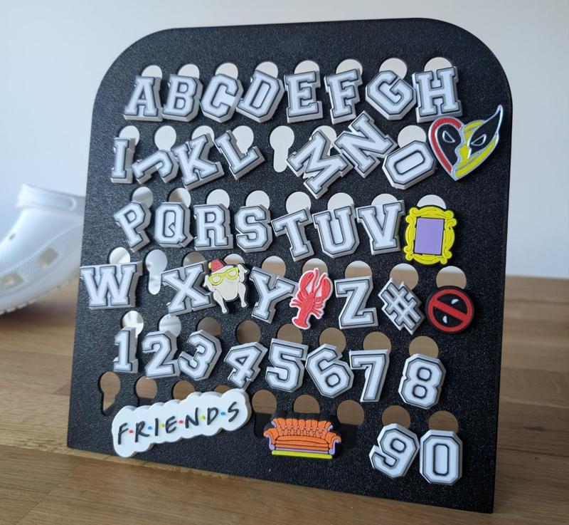 Croc jibbitz/shoe charm - alphabet & numbers