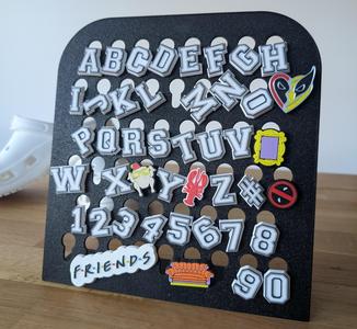 Croc jibbitz/shoe charm - alphabet & numbers