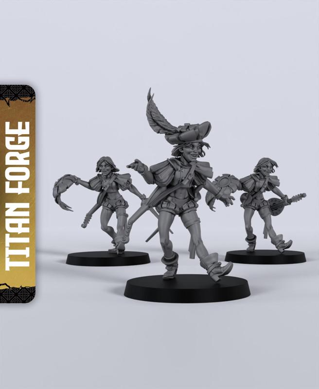 Human Female Bard - With Free Dragon Warhammer - 5e DnD Inspired for RPG and Wargamers