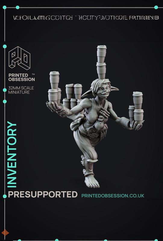 Deliveries - Goblin Anarchist - Potion Thrower - PRESUPPORTED - 32mm scale 