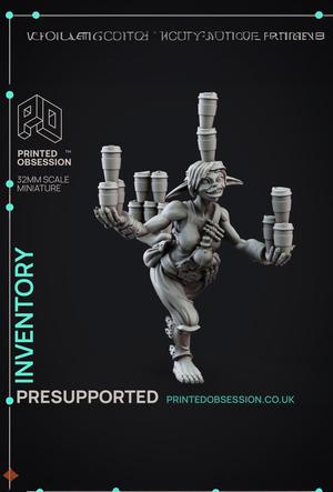 Deliveries - Goblin Anarchist - Potion Thrower - PRESUPPORTED - 32mm scale 