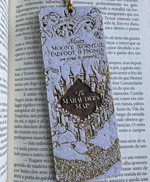 Marauder's Map (Harry Potter) bookmark - Hueforge