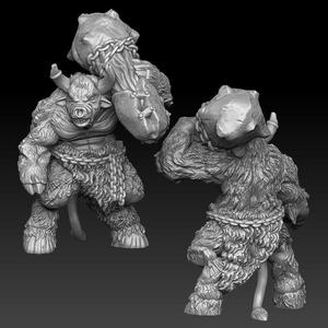 Siege minotaur with battering ram