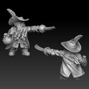 Dwarf pirate drunkard