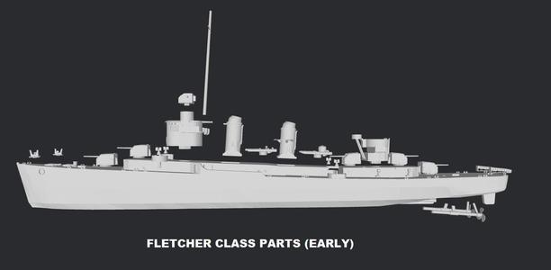 Fletcher Class Destroyer (Early) – Parts