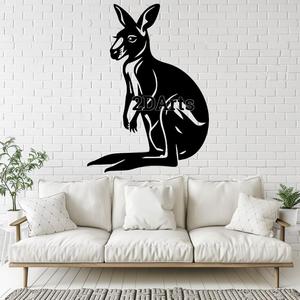 Kangaroo 2D Wall Art/Window Art - Digital STL & SVG Files for 3D Printing and Laser Cutting