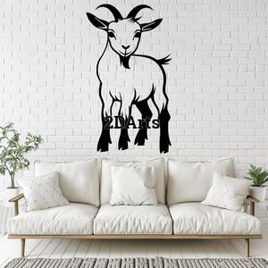 Baby Goat 2D Wall Art/Window Art - Digital STL & SVG Files for 3D Printing and Laser Cutting