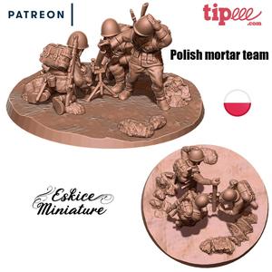 Polish mortar team - 28mm