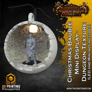 Christmas Bauble Mini Display - Dungeon Textured interior (Presupported)