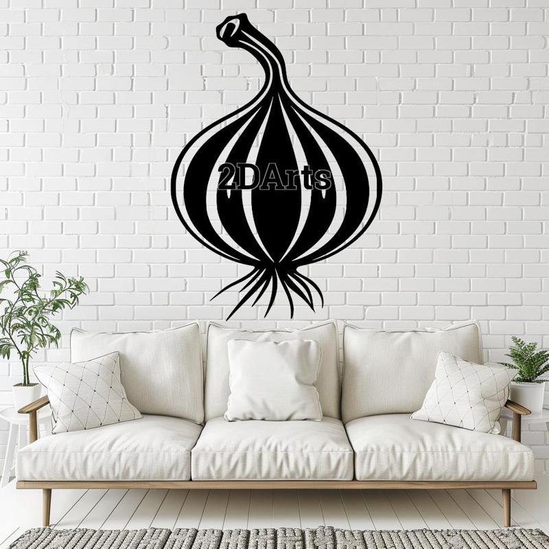 Garlic 2D Wall Art/Window Art - Digital STL & SVG File for 3D Printing or Laser Cutting