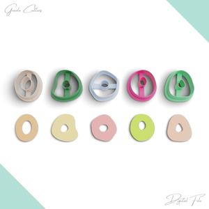Organic Donuts Polymer Clay Cutter Package, 5 Models, 2 Cutter Version, 5 Sizes Included, No: 868