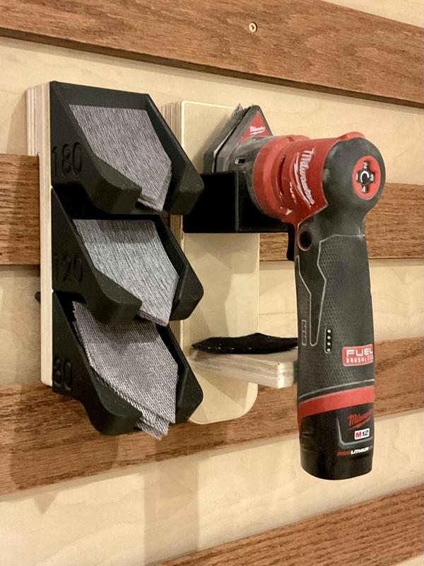 Sand Paper Holder and Mount for Milwaukee Detail Sander
