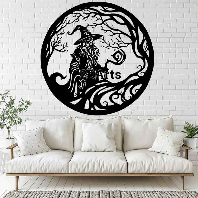 Wizard 2D Wall Art/Window Art - Digital STL & SVG File
