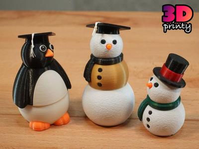 Graduation Cap for Fidget Snowpeople