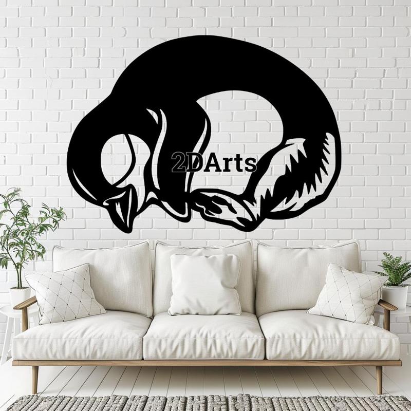 Sleeping Baby Penguin 2D Wall Art/Window Art - Digital STL & SVG File for 3D Printing or Laser Cutti