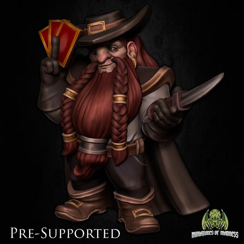 Fingrith Sharpaper [PRE-SUPPORTED] Gambler Dwarf Hunter