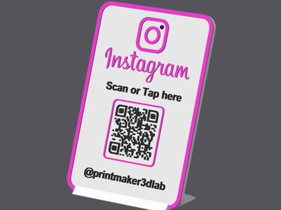 Instagram QR + NFC stand, personalize it