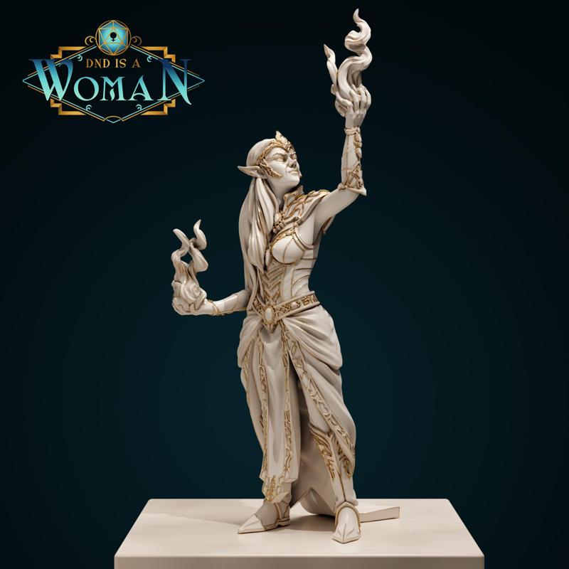 Drow Sorcerer - Adira Vindilath - 28/32mm and 75mm