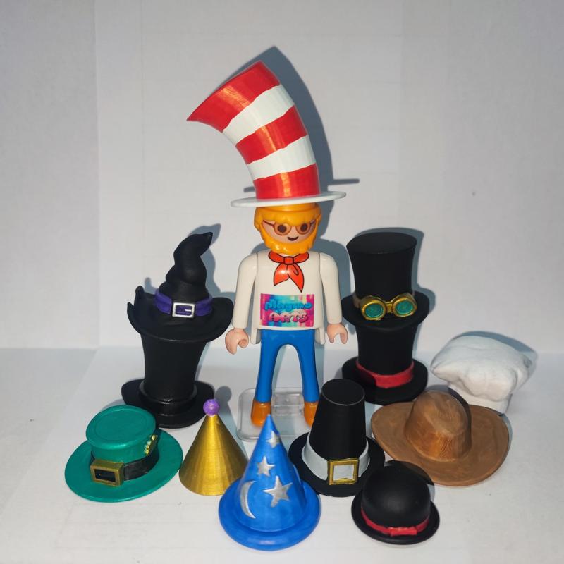 Pack of 12 hats for Playmobil