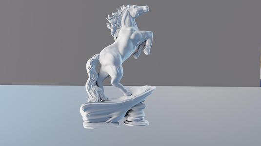 Horse statue stl