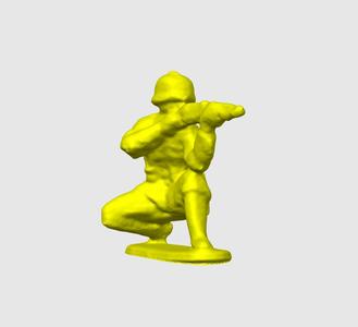 Little Soldier crouchshooter sculpture