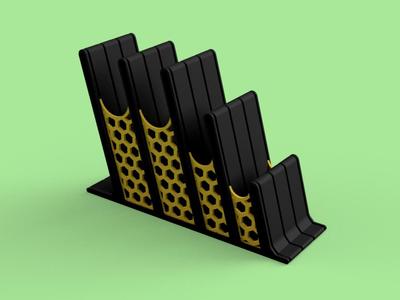 Remote control holder 4 departments