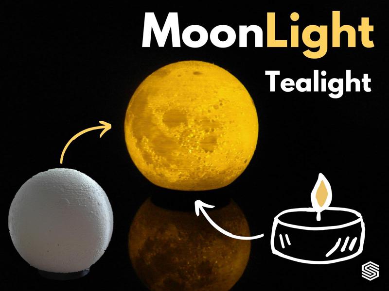 Moon Lithophane Globe for tealights