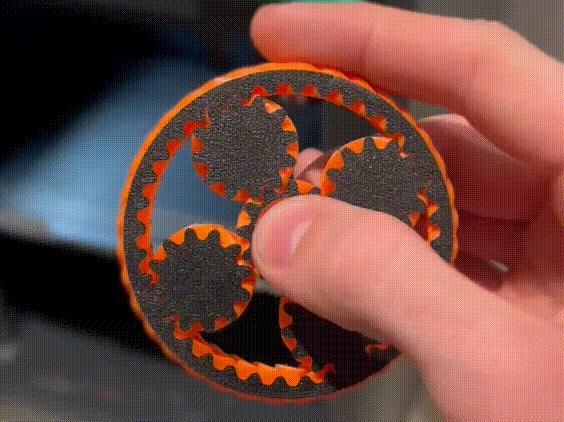 Planetary Gear Fidget Spinner - Print In Place