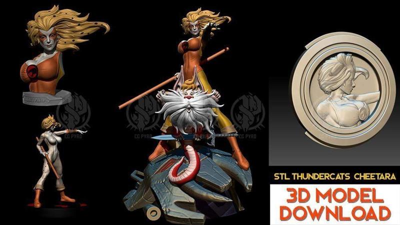 Cheetara from Thundercats STL files 3D printing collectibles