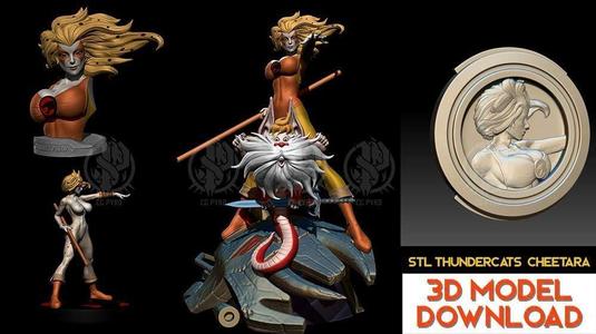 Cheetara from Thundercats STL files 3D printing collectibles