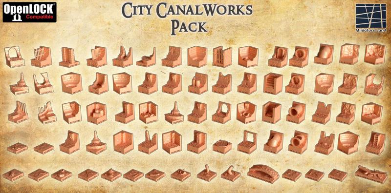 City CanalWorks 28 mm Tabletop Terrain Openlock