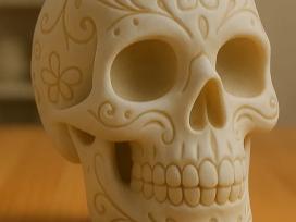 Skeleton Skull Statue