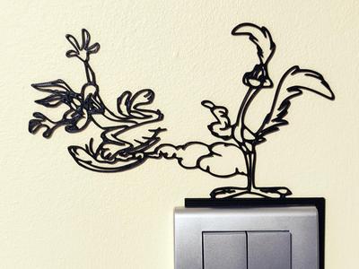 Coyote & Road Runner – Light Switch Decor