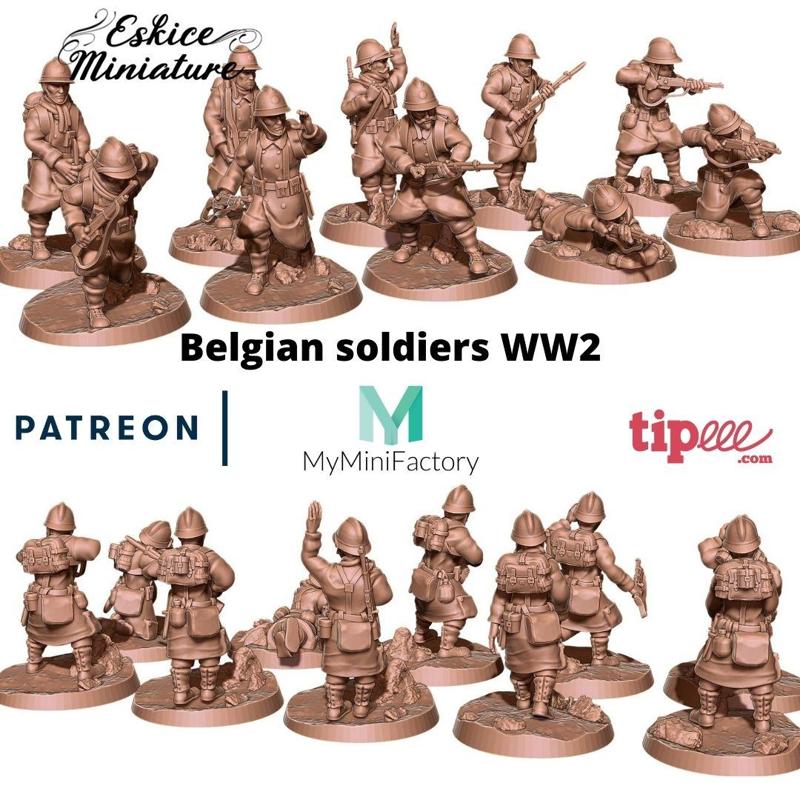 Soldats belges - 28mm for wargame