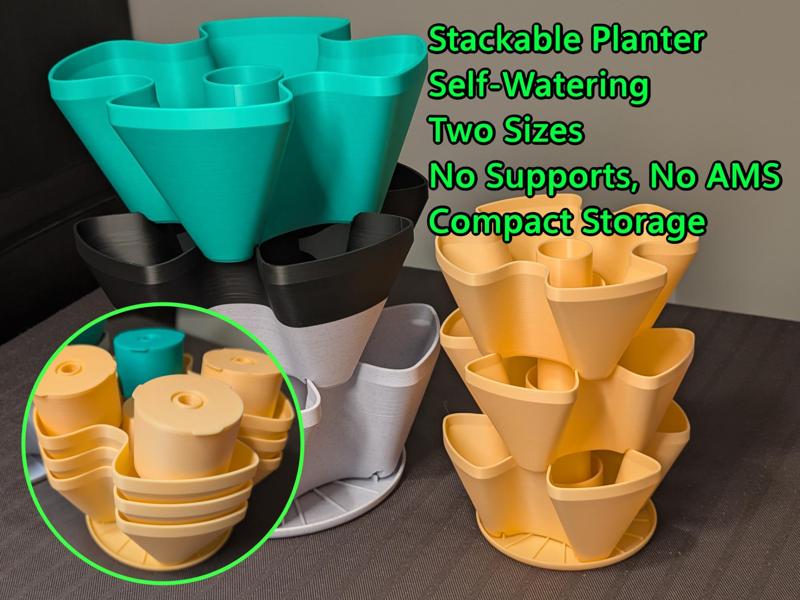 Stackable Vertical Garden Planter, Self Watering