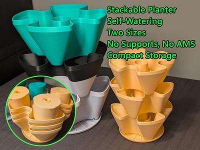 Stackable Vertical Garden Planter, Self Watering