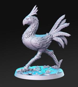 Chocobo Walking Final Fantasy 32mm Pre-supported