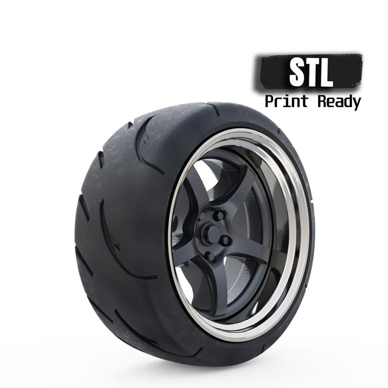 3d printing Tire Rims Wheel set for miniatures cars
