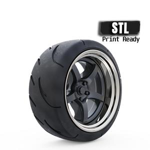 3d printing Tire Rims Wheel set for miniatures cars