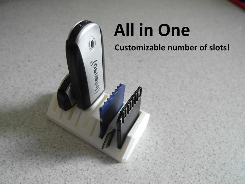 USB + (micro) SD Card holder