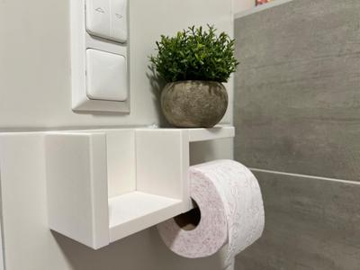 Toilet paper holder with wooden texture
