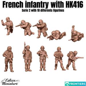 Modern French soldiers with HK416 - 28mm
