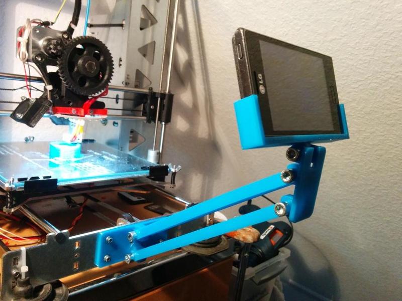 Heavy Duty (a.k.a. overkill) Phone mount for Prusa i3 P3steel