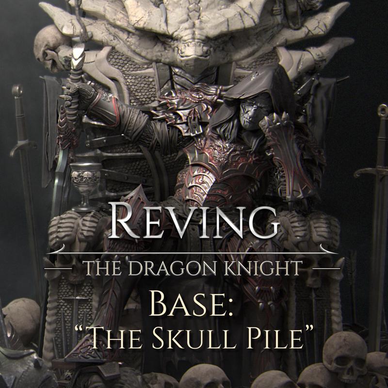 Dragon Knight with Skull Base [presupported]