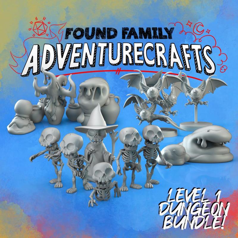Level 1 Dungeon BUNDLE! Skeletons, Slimes and Eyebats!