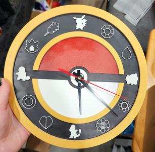 Nerdy Clocks - Kanto (easy multicolor printing!)