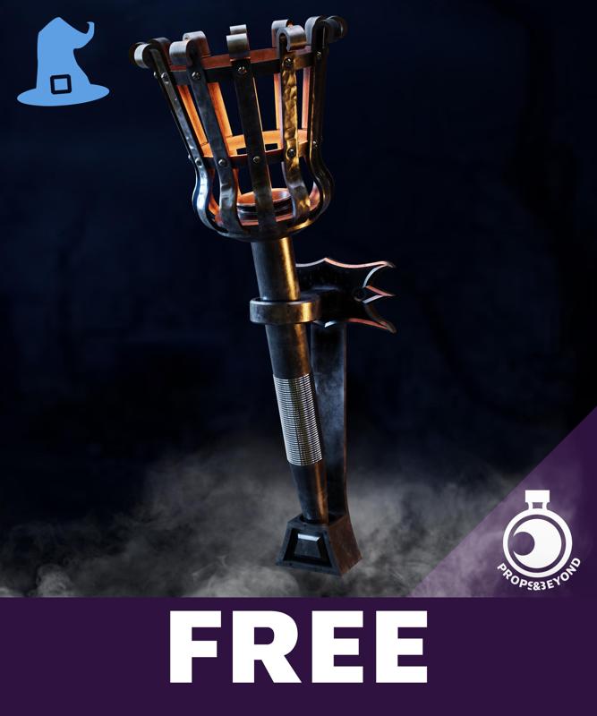 FREE Real-size Prop - Wall Sconce - Torch