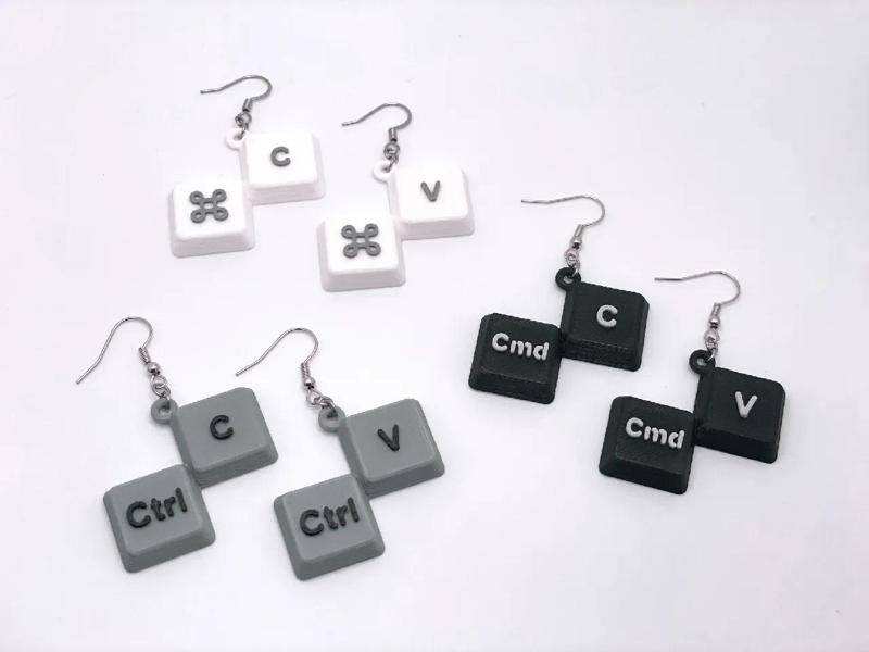 Copy Paste Keycap Earrings   